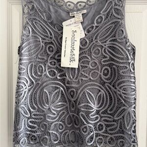 Soulmates Silver Lace Women's Blouse